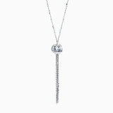 real effect white tassle chain necklace 18"