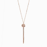 rose tassle chain necklace in 26 inch