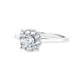 real effect stone set cluster ring o