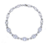 real effect oval stone set bracelet