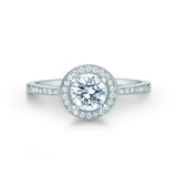 cluster ring; diamond-like centre, size 56