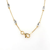 45cm yellow and white colour moon shape necklace