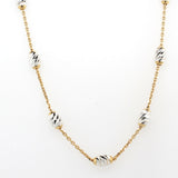 45cm yellow and white colour moon shape necklace