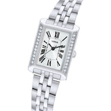 lorus quartz ladies stainless steel white dial bracelet watch