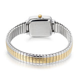 lorus quartz ladies two tone white dial expander bracelet watch