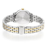 lorus quartz ladies two tone white dial bracelet watch