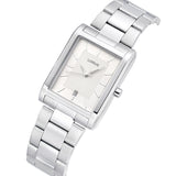 lorus quartz gents stainless steel white dial bracelet watch