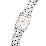 lorus quartz gents stainless steel white dial bracelet watch