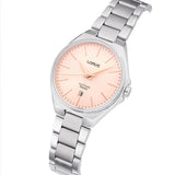 lorus quartz ladies stainless steel pink dial bracelet watch