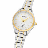 lorus quartz ladies two tone white dial bracelet watch