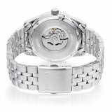 lorus automatic gents stainless steel black dial bracelet watch