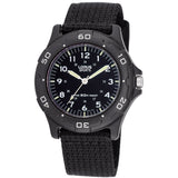 lorus quartz kids  black dial black silicone strap