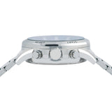 lorus quartz duo display gents stainless steel black dial bracelet watch