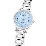 lorus solar ladies stainless steel blue dial bracelet watch