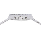 lorus solar chronograph gents stainless steel black dial bracelet watch