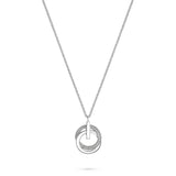 jette necklace silver 925 rhodium plated with cubic zirconia 45+3cm