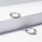 jette earrings silver 925 rhodium plated with cubic zirconia