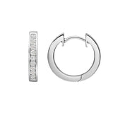 jette earrings silver 925 rhodium plated with cubic zirconia