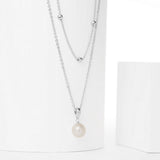 jette necklace silver 925 rhodium plated pea 45+3cm