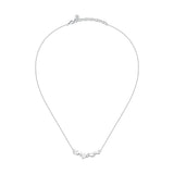 morellato silver riflessi necklace s925 rhodium cz white 40+5cm