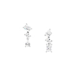 morellato silver rifle stainless steel earrings s925 rhodium cz white 2cm