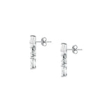 morellato silver rifle stainless steel earrings s925 rhodium cz white 2cm