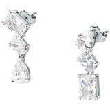 morellato silver rifle stainless steel earrings s925 rhodium cz white 2cm