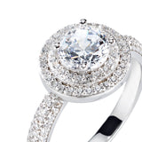 tesori silver ring white cz silver.925 size 16