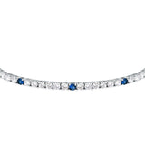 tesori bracelet 925 silver white & sapphire solo cz 19cm