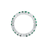 tesori ring 925 silver white & quad emerald cz 160p
