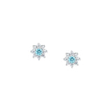 morellato silver tesori recycled 925 silver flower earrings aqua