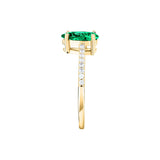 morellato silver tesori recycled gold plated silver green pear ring 016
