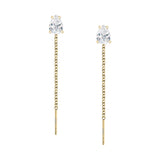 morellato silver tesori r. gold plated silver drop cz earrings