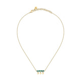talismani necklace heart steel agat grn yellow gold plated 40+5cm