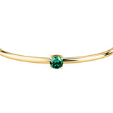 morellato 18k gold plated cerchi bangle stainless steel 6cm green cz