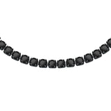 sector tennis bracelet black crystals & ip black 22cm