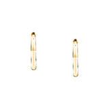 morellato 18k gold plated creole earring heart stainless steel yg 2.65cm