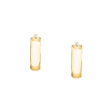 morellato 18k gold plated creole earring hoop stainless steel yg 2cm
