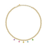 morellato 18k gold plated poetica necklace +colorful crystals 38+7cm