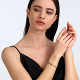morellato 18k gold plated colori bracelet 5 pcs cz stones  16+3cm