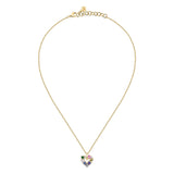 morellato 18k gold plated colori pendant heart 10 pcs cz  38+7cm