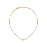 semipreziose necklace silver 925 yellow gold plated 38+7cm top blue