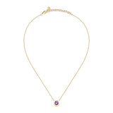 semipreziose necklace silver 925 yellow gold plated 40+5cm ame