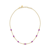 morellato 18k gold plated colori summer  necklace lila bead 40+5cm