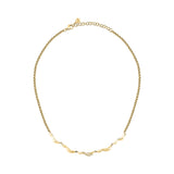 morellato 18k gold plated design necklace stainless steel yg crystal 40+5cm