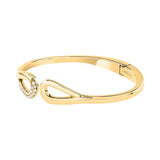 morellato 18k gold plated design bangle stainless steel yg crystal 60x50mm