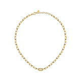 morellato 18k gold plated intrecci necklace stainless steel yg crystal 40+5cm