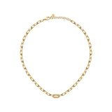 morellato 18k gold plated intrecci necklace stainless steel yg crystal 40+5cm