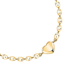 morellato 18k gold plated intrecci bracelet heart stainless steel yg 16+3cm