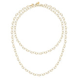 morellato 18k gold plated intrecci necklace stainless steel yg 90cm